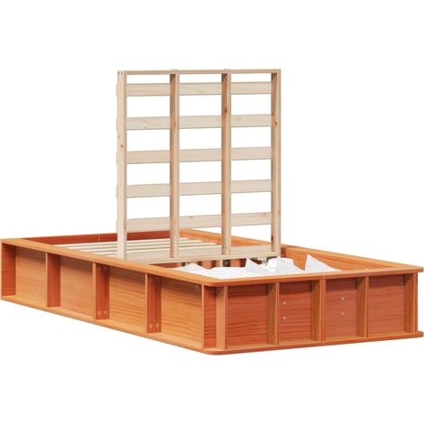 Maison Exclusive - Bettrahmen Wachsbraun 90 x 200 cm Massives Kie