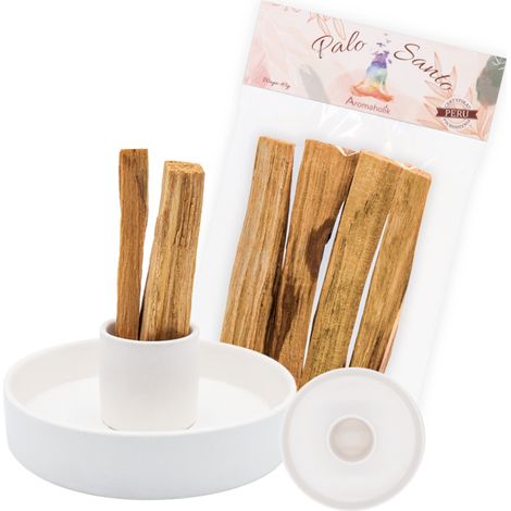 Palo Santo + Keramikständer - Aromatherapie-Set
