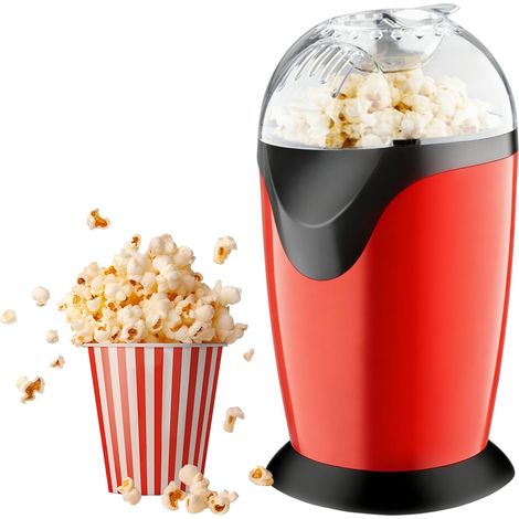 Machine À Pop Corn Machine À Popcorn À Air Chaud, 1200w Air Chaud Sans Gras Huile Popcorn Maker, Machine À Pop-Corn À Air Chaud, Machine Pop Corn Rétro, Fonctionnement À Un Bouton, Prêt En 3 Minutes (1/5)