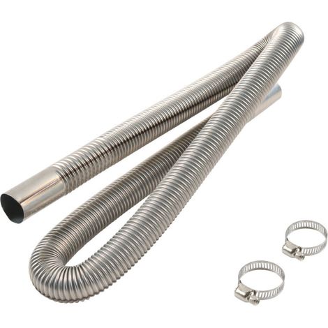 Tuyau d'échappement flexible pour gaz diesel, diamètre intérieur du tuyau d'échappement du chauffage de voiture : 2,5 cm/1 pouce, 200 cm (1/4)