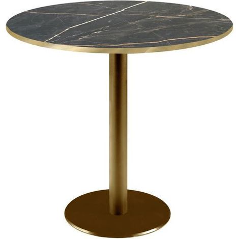 Table ronde Ø 70 cm Rome bistrot marbre feu