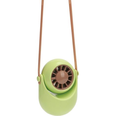 Ventilateur de cou – Vert – 3 vitesses – Cordon réglable – Portable – Mains libres (1/5)