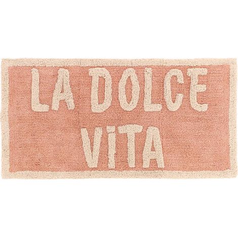 Tappeto chiara in cotone trapuntato 45x90cm - rosa - Tendance