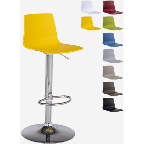 Taburete diseño mate altura regulable cocina bar Grand Soleil Imola Matt - Amarillo