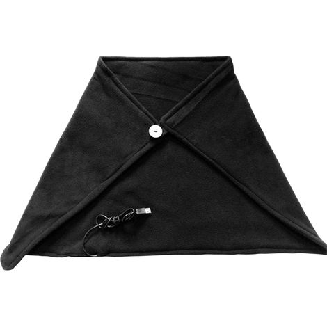 Châle Chauffant Couverture électrique Portable avec châle Chauffant USB - hiver chaud électrique cou épaule chauffage châle bureau maison chaise couverture électrique(noir)style de bouton (1/5)