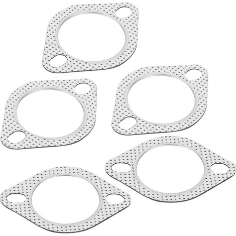 Abgaskrümmerdichtung mit 2-Loch-Flansch, 2,5-Zoll-Fallrohr aus verzinktem Stahl, Hochleistungs-Abgaskrümmerdichtung, leckagefrei und langlebig. (1/5)