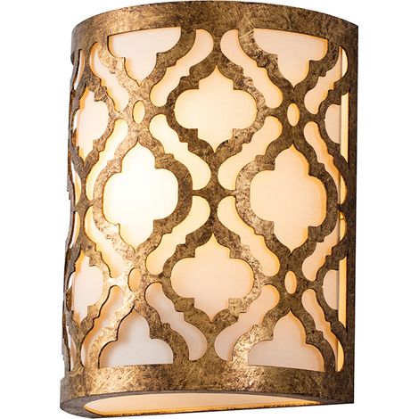 Applique Contemporanea Arabella Acciaio Oro Anticato 1 Luce E27 (1/4)