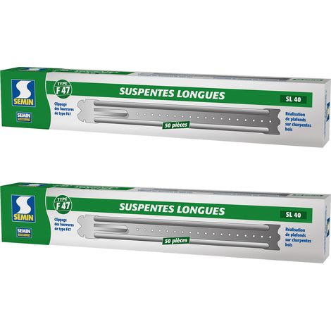 Suspentes Longues 400 mm F47 Semin - Boite de 50 (lot de 2) (1/4)
