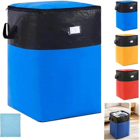 Sac de déménagement et rangement renforcé, ultra-résistant, fermeture éclair robuste, poignées confortables, pliable, imperméable, solide et durable (1/5)