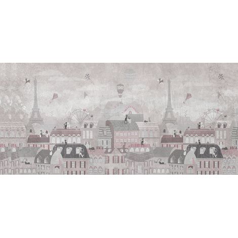 Papier peint panoramique Enfants - Paris - 195 cm x 92 cm (1/2)