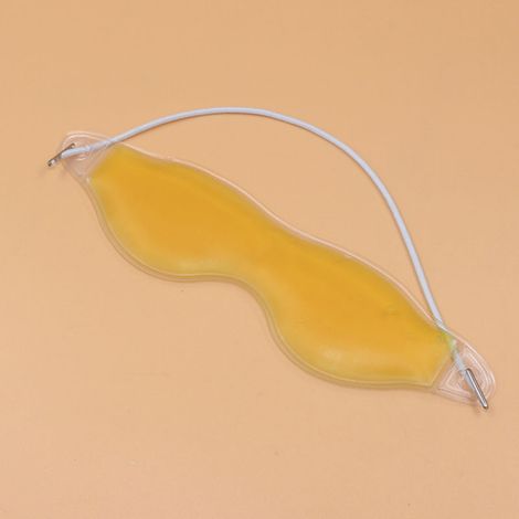 Masque de nuit confortable anti-somnifère – Doux, réglable, sans parfum, bloque la lumière pour atténuer les cernes, bande élastique, Jaune, 1 pièce (1/5)