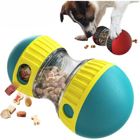 Lot de 2 jouets interactifs pour chiens, jouet indestructible pour chiots, distributeur de croquettes, mangeoire lente pour chiens de grandes et moyennes races (1/5)
