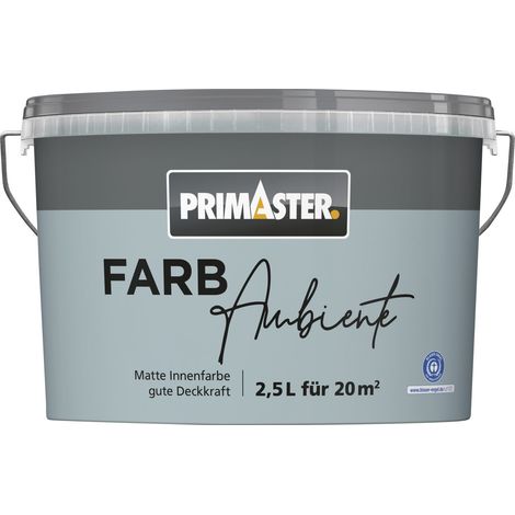 Primaster Farbambiente Wandfarbe matt platinblau 2,5 L Wandfarbe
