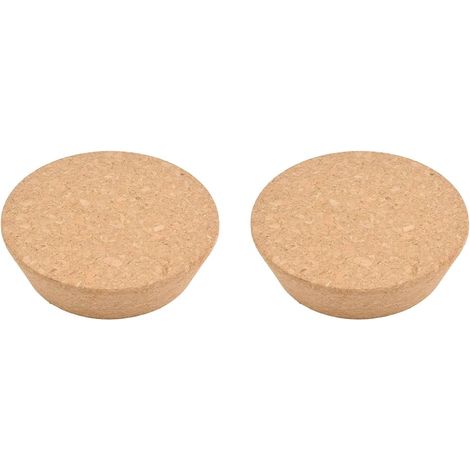 Bouchons en liège – Lot de 2, forme conique, 110x90x30 mm, pour bouteilles de vin, bocaux et récipients en verre (1/3)