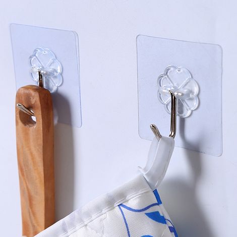 Ganci autoadesivi, appendini da parete, 10 pezzi