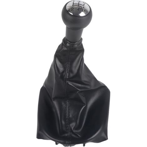 Pommeau de levier de vitesse à 5 vitesses, couvercle anti-poussière, guêtre en cuir pour Peugeot 207/307/406 (1/5)