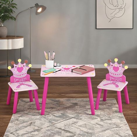 Ensemble table et chaises enfant en pino MDF 55 x 34 x 42 cm (1/5)