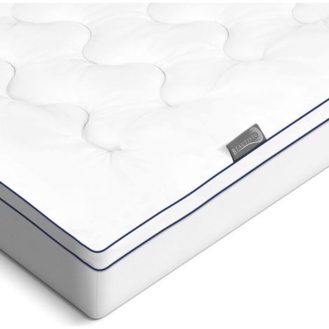 Beautissu BeauNuitMT Base Cubrecolchón Funda Elástica Integrada Cubierta Colchon Relleno Espuma 3 cm Protector de Colchon Antideslizante Topper Camas de Muelle y Colchones hasta 40 cm	180cm
