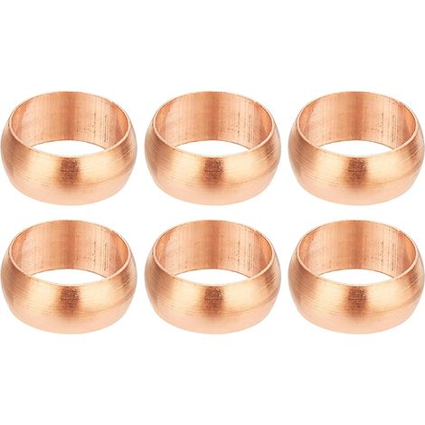 8mm Tube Embouts de Manchons Compression OD, 6Pcs Kit d'Assortiment Raccords à Virole en Cuivre pour Gaz d'Eau d'Air - 12mm (1/5)
