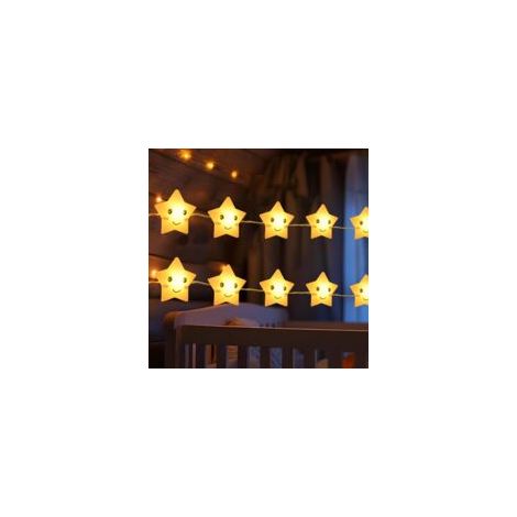 Guirlande Lumineuse Star Glimmer 2M 20 LED - EINNENFFER - Blanc Chaud avec Minuterie pour Chambre d'Enfant (1/5)