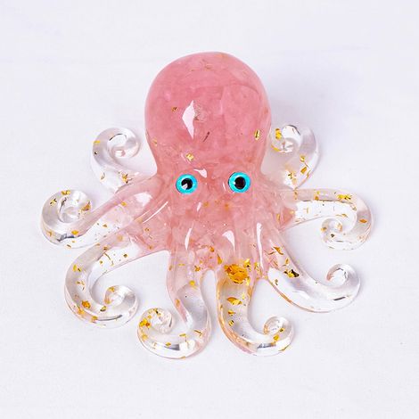 Figurine Pieuvre En Verre - Décor Aquariophile Et Intérieur - Pièce Décorative Thème Sous-Marin - 1 Unité (1/4)