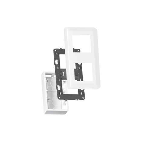 Legrand Mosaic -  Kit Cadre saillie 2 postes - 3x2 modules - vertical - 277822L+080282+080252 (1/4)
