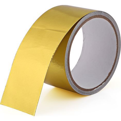 1 Rouleau Ruban Adhésif Aluminium Auto-Protection Réfléchissant Chaleur 5cm x 5m Or (1/5)