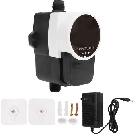 Pompe de surpression automatique 24V CC silencieuse pour circulation d'eau, 80W, prise US AC100-240V, pour tuyauterie (1/5)