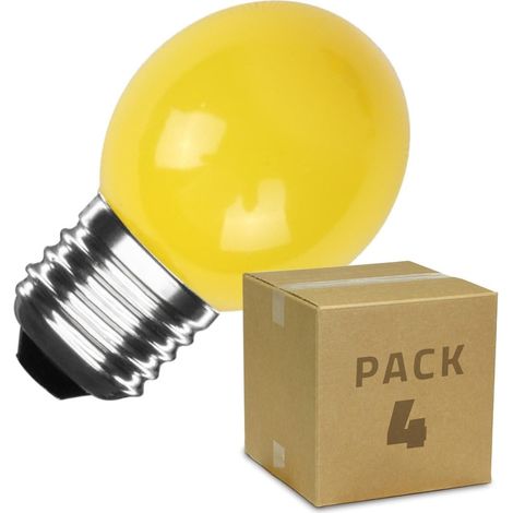 4er Pack LED-Glühbirnen E27 3W 300 lm G45 Gelb Gelb