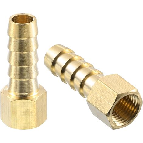 5 Pièces Raccord de Tuyau en Laiton, 5/16" Bard x 1/8" NPT Femelle Laiton Adaptateur pour Connecter des Tuyaux Dispositifs Mécaniques Équipement Plomberie - (1/5)
