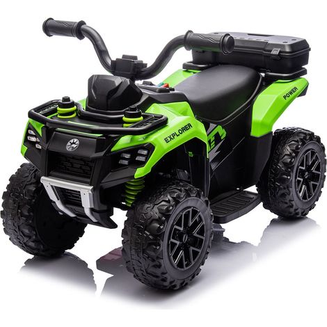 Quad Elettrico per Bambini Safari 6V con Bauletto Posteriore Verde (1/5)