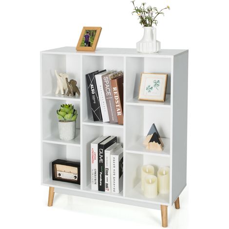 3-Tier Free standing 8 Cube Storage Organizer Bookcase Display Shelf Cabinet (1/5)