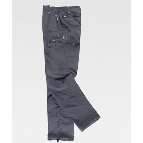 Pantalón Sport con cortes decorativos y presillas 100% Nylon WORKTEAM S9860 XXL Gris Oscuro