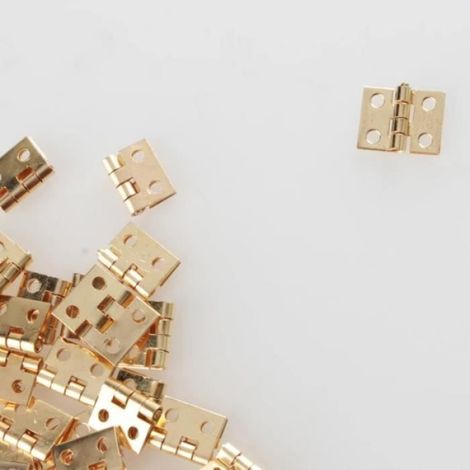 Charniere - Mini Charnieres En Metal Doré Et Argenté - Pour Meubles Décoratifs - 10 X 8 Mm - 20 Pièces (1/4)