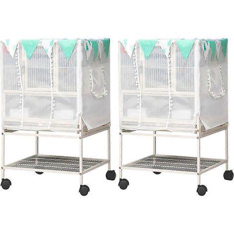 Housse de protection efficace contre les éclaboussures et les insectes pour grande cage à oiseaux (lot de 2) (1/5)