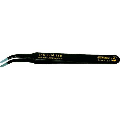 BERNSTEIN Tools for Electronics 5-061-13 SMD-Pinzette 2ab SA Flach-breit, gebogen 115 mm