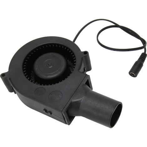 Ventilateur soufflant CC sans balais 12 V 2,7 A, 97 x 97 x 33 mm, vitesse variable 4 500 tr/min, double roulement à billes, avec prise secteur pour installation DIY (prise américaine). (1/5)