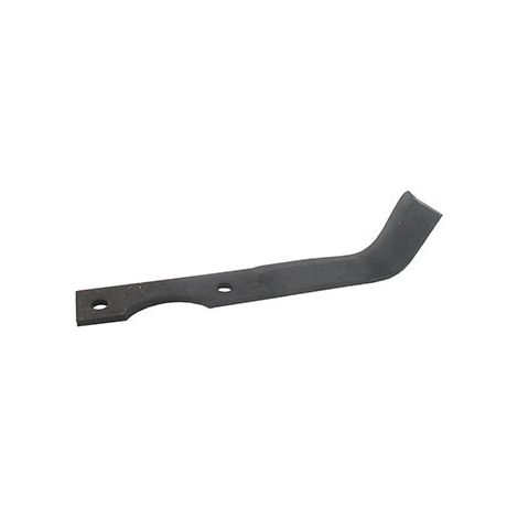 Cuchillo de fresas izquierdo para motocultor adaptable a Agria, reemplaza original 1250-172 22. L: 205mm, diámetro de agujero ø 9mm, distancia entre centros 70