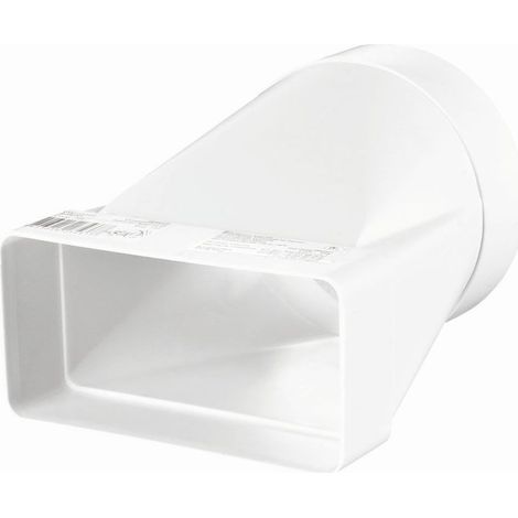 Adaptateur pour conduit de ventilation 125 mm – Transition conduit rond/plat – Pour VMC – Installation facile dans espaces confinés – Blauberg