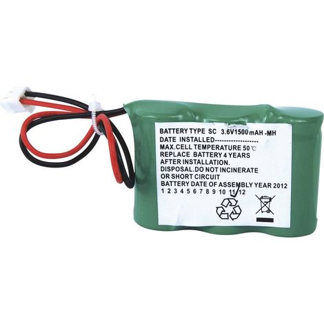 Beltrona ELRD3SC1500 Batterie pour éclairage de secours fiche mâle 3.6 V 1500 mAh