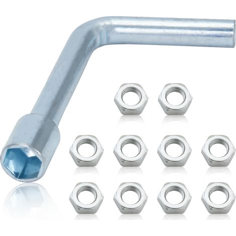 10 Pièces Écrou de Tronçonneuse avec 8 mm Clé à Douille Hexagonale Type L pour FS55 FS38 FS50 KM55 et Plus de Modèles Universel M5 Ecrou Pièces Détachées Tronçonneuse (1/4)