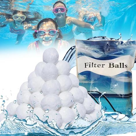 Boules de Filtre de Piscine Équivalent à 30 kg de Filtre à Sable Réutilisables de Balle Filtrante Piscine Convient à Divers Systèmes de Filtration de Piscine (1/5)