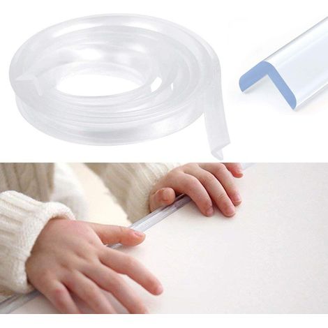 Protezione trasparente per bordi di mobili, protezione in silicone preadesivo 6M per mobili per bambini, protezione per bordi e angoli di armadi per la sicurezza del bambino