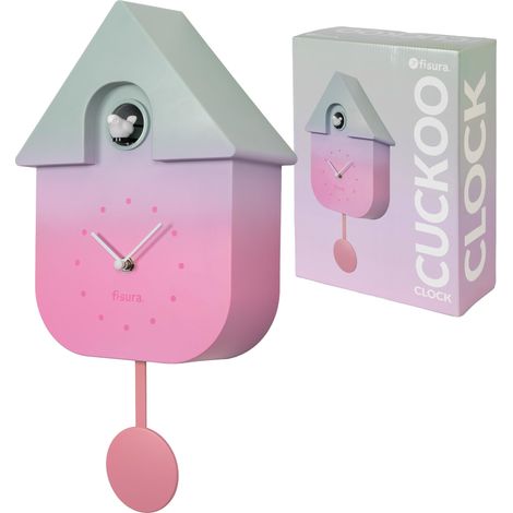 Horloge Coucou dégradée avec Cadran. Coucou Murale. Pendule Murale. 3 Piles AA Non incluses. 21,5x8x41,5. Plastique ABS, Dégradé (1/5)