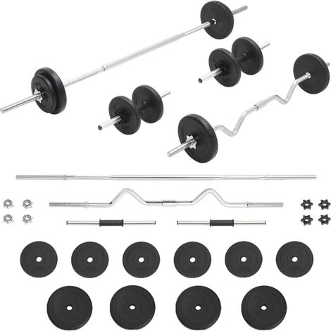 Langhantel- und Kurzhantel-Set 30 kg