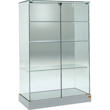 Vetrina Media L73xP46xH140 cm Cristalli Temperati Ante Battenti - Made in Italy (1/2)