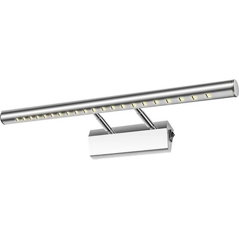 Lampe Salle de Bain Mirroir LED 5W Applique Murale Lumière Tableau Étanche IP44 Réglable 180°avec Interrupteur en Acier Inoxydable Éclairage Décoration Meuble WC Toilette Maquillage (1/5)