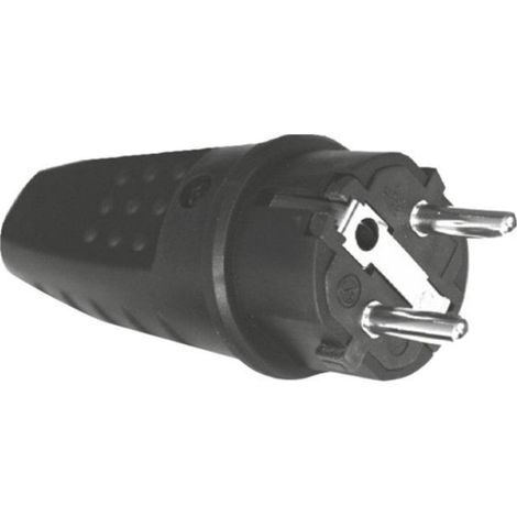 Schuko Power Network Plug Macho IP44 GOMMA NERA (1/3)