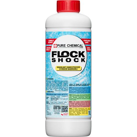 Flock Shock Poolpflegeprodukt – 1 Liter – Kristallklares Wasser – Beseitigt schnell Trübungen (1/2)