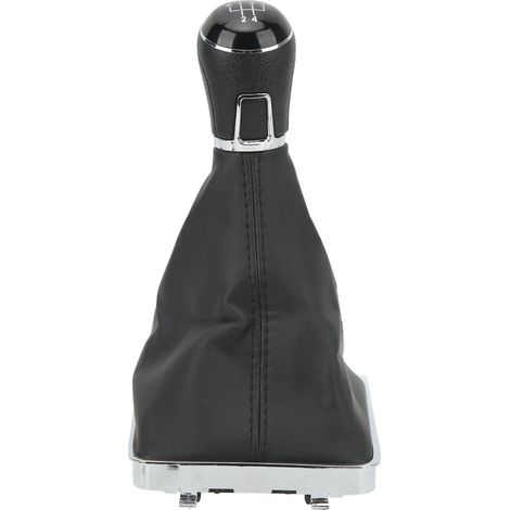 Schaltmanschette aus Leder, Schaltsack-Set für 5-Gang-Schaltgetriebe, kompatibler Ersatz für Audi B6 2005-2010, Schaltknauf und Manschette. (1/5)